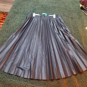 Leather maxi skirt